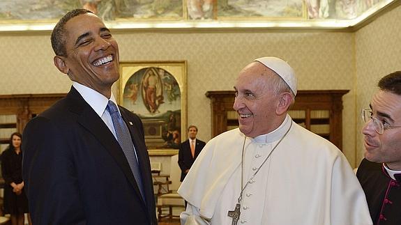 Barack Obama y el papa Francisco.