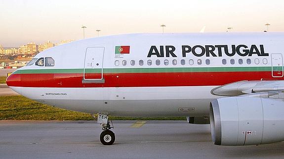 Un avión de la aerolínea TAP.