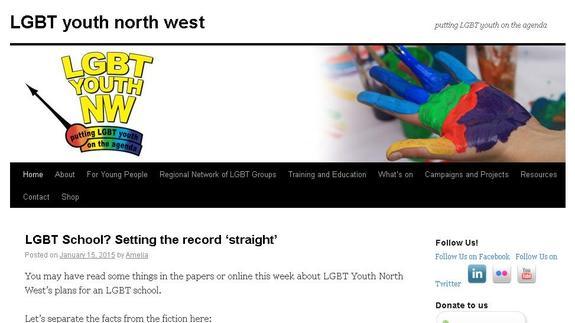 Página web de LGBT Youth North West.