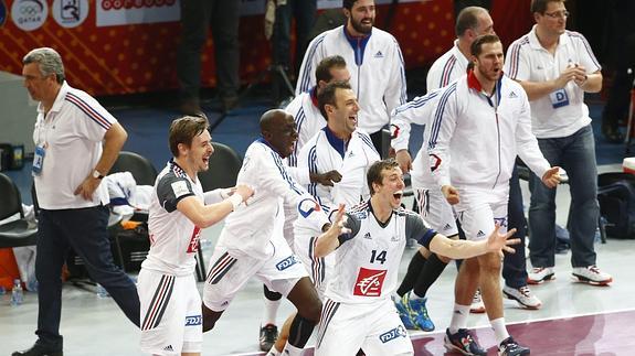 Los franceses celebran su título mundial. 