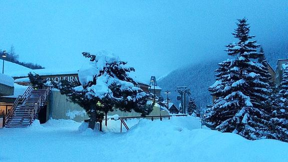 Estado de la estación tras las últimas nevadas caídas