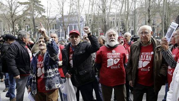 Protesta frente al Ministerio de Sanidad. 