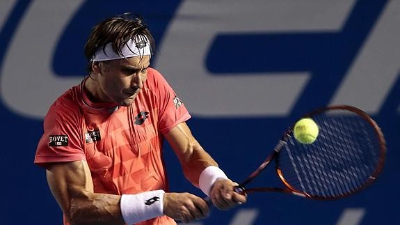 David Ferrer, durante el partido. 