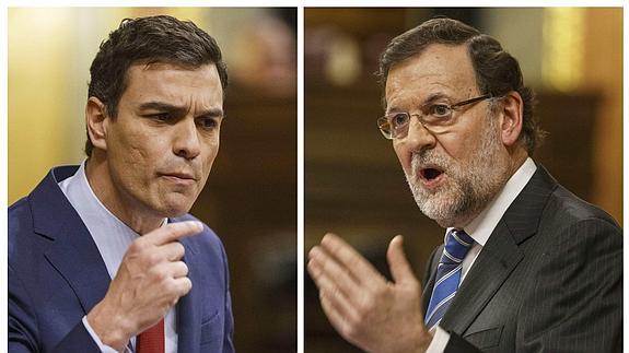 Pedro Sánchez y Mariano Rajoy. 