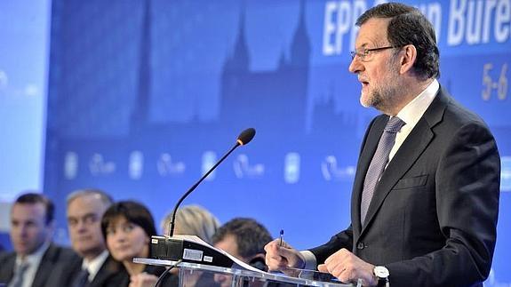 El presidente del Gobierno, Mariano Rajoy, en Toledo. 