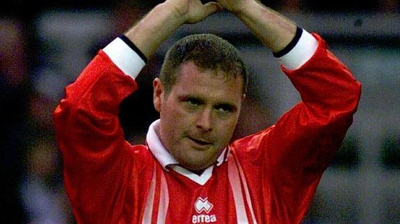 Paul Gascoigne en su etapa como jugador del Middlesbrough. 