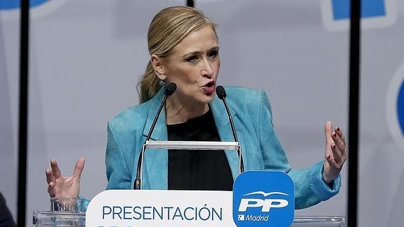 La candidata del PP a la Comunidad de Madrid, Cristina Cifuentes. 