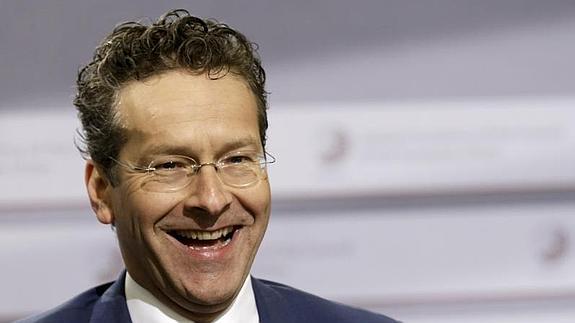 Jeroen Dijsselbloem, presidente del Eurogrupo, hoy en Riga.