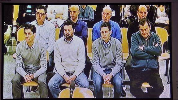 La 'banda de Casper', durante el juicio.