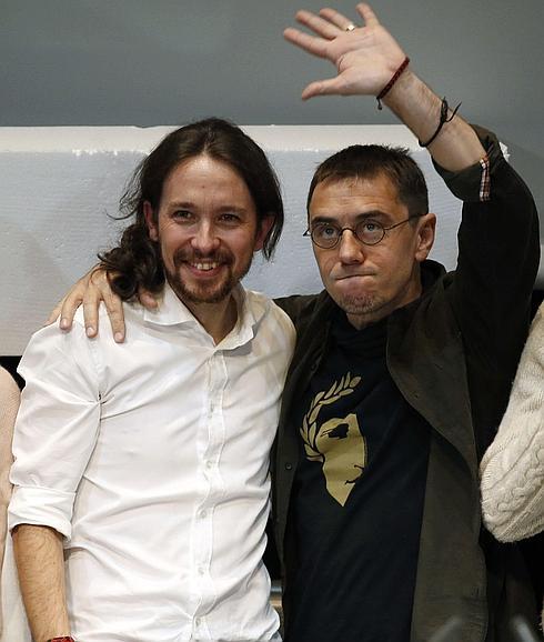 Pablo Iglesias y Juan Carlos Monedero. 