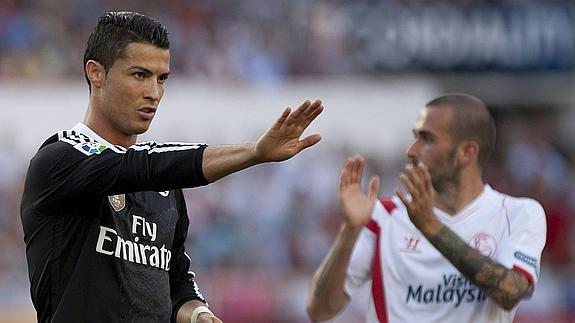 Cristiano Ronaldo, autor de tres goles en Sevilla.
