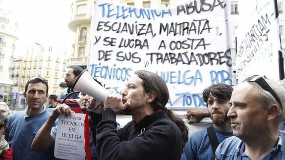 Fin de la huelga de subcontratas de Telefónica