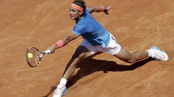 Rafa Nadal, en su partido ante Marsel Ilhan. 