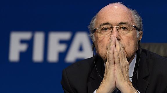 Joseph Blatter, durante una rueda de prensa en Zúrich. 