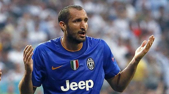 Chiellini, en un partido de la Juventus. 