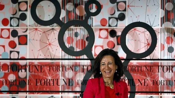 La presidenta del banco Santander, Ana Botín. 