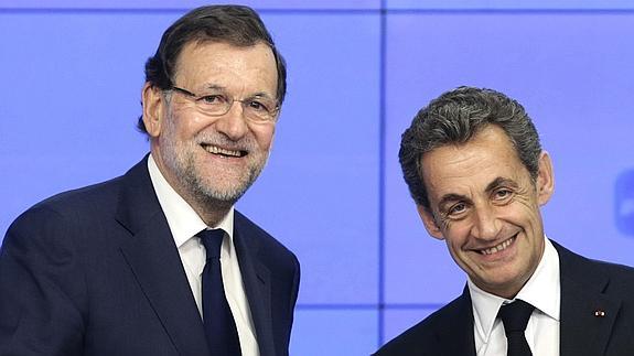 Mariano Rajoy y Nicolás Sarkozy.