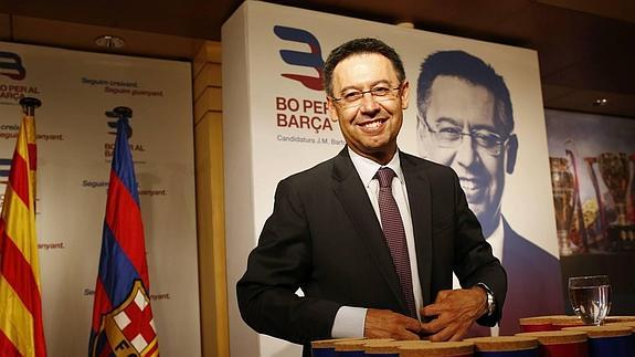 Bartomeu, en la presentación de su candidatura. 