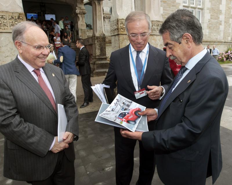 Miguel Ángel Revilla, hoy en el Palacio de la Magdalena. 