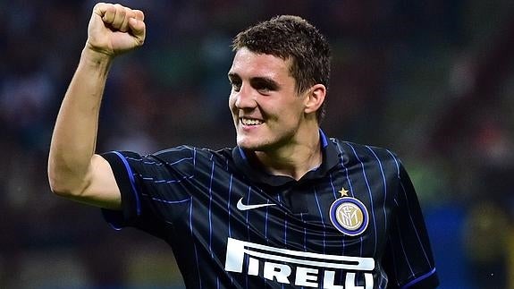 Mateo Kovacic, durante un partido con el Inter. 