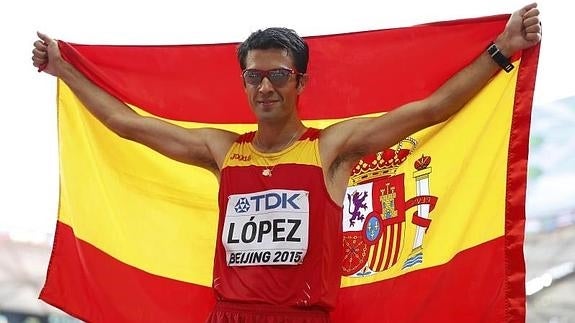 Miguel Ángel López, único medallista español en Pekín. 