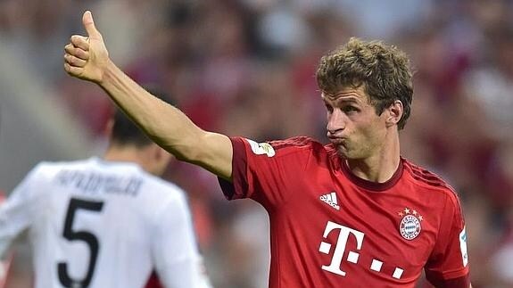 Muller durante un partido con el Bayern. 