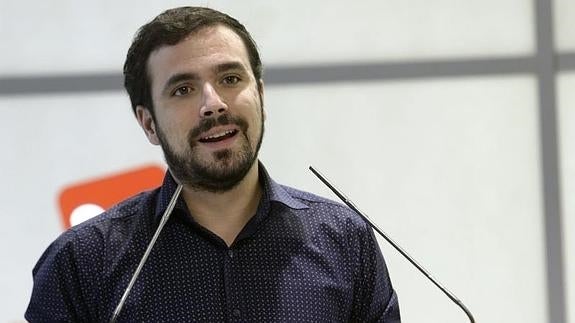 El candidato a la Presidencia del Gobierno de IU, Alberto Garzón. 