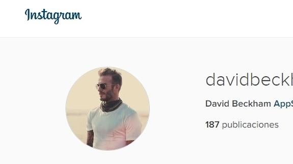 Perfil en Instagram de David Beckham.