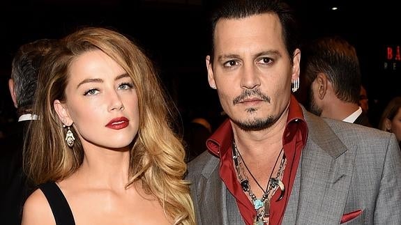 Amber Heard y Johnny Depp. 