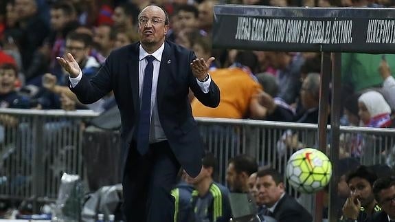 Benítez, durante un partido de Liga. 