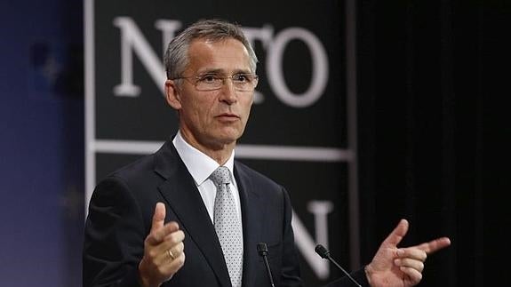 Jens Stoltenberg, en la rueda de prensa. 