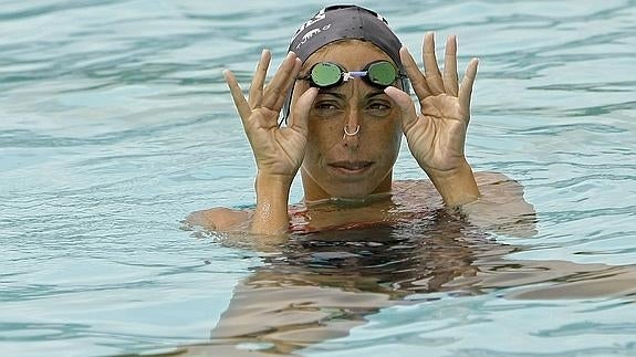 Mengual, durante un entrenamiento. 