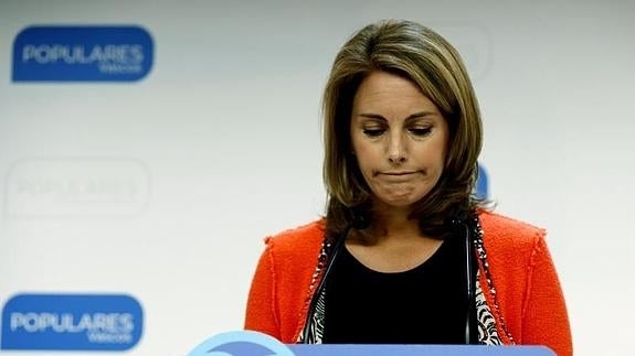 Arantza Quiroga, durante la rueda de prensa. 