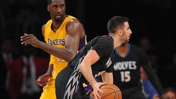 Ricky Rubio, durante el encuentro.