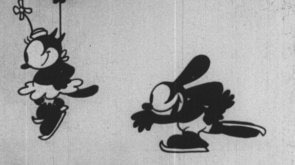 El conejo Oswald, precursor de Mickey Mouse, en 'Sleigh Bells'.