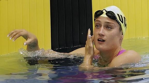 Mireia Belmonte, durante los campeonatos de España. 