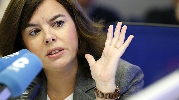 La vicepresidenta del Gobierno, Soraya Sáenz de Santamaría. 