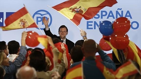 El presidente del Gobierno y candidato a la presidencia, Mariano Rajoy.