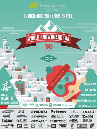 Cartel promocional de Aramón para el World Snowboard day