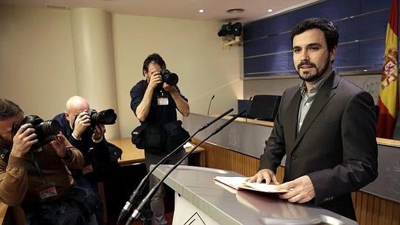 El diputado de IU Alberto Garzón. 