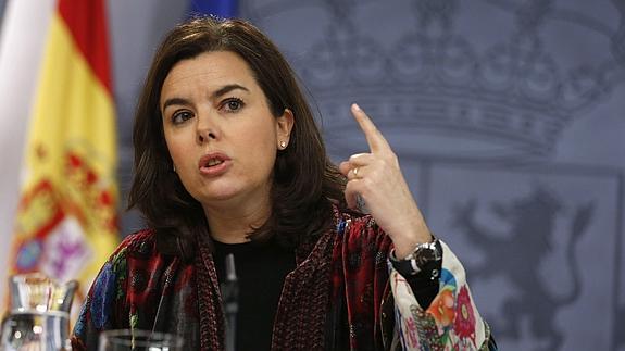 La vicepresidenta del Gobierno, Soraya Sáenz de Santamaría. 