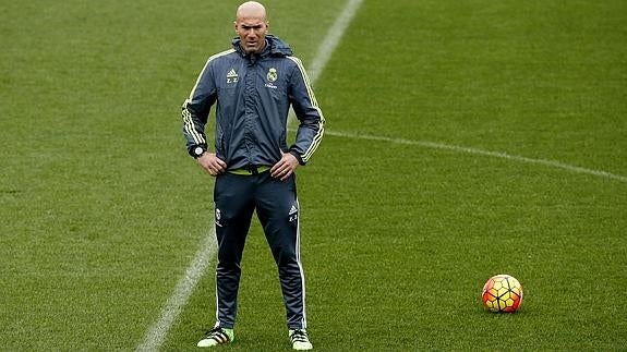 Zinédine Zidane, en un entrenamiento. 