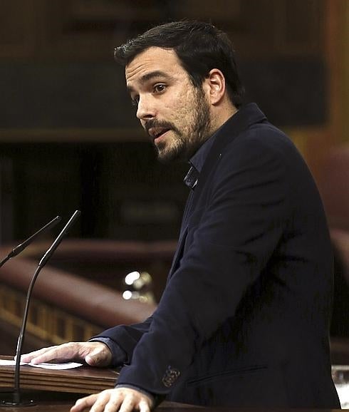 Alberto Garzón, durante su intervención. 