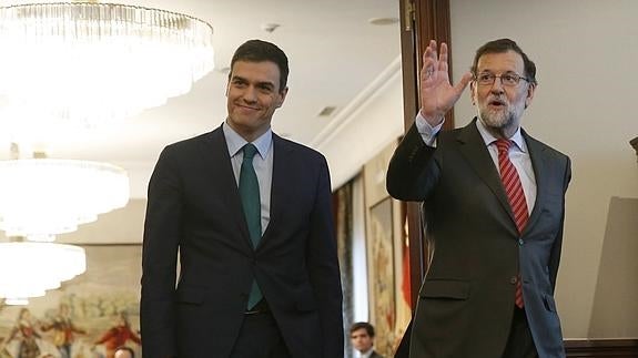 Pedro Sánchez y Mariano Rajoy. 