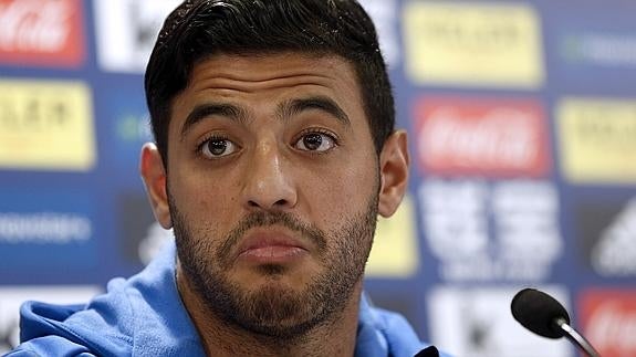 Vela, durante la rueda de prensa. 