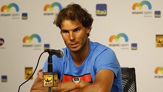 Nadal, durante la rueda de prensa. 