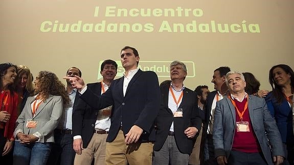 Albert Rivera, durante el acto en Málaga. 