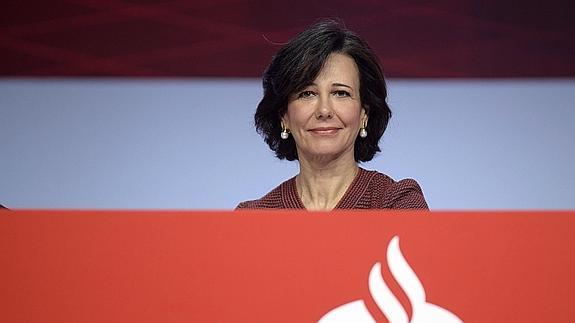 La presidenta del Banco Santander, Ana Botín. 