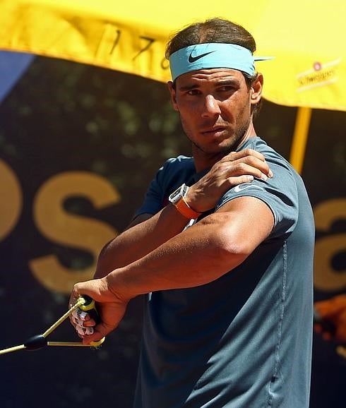 Nadal, durante un entrenamiento. 