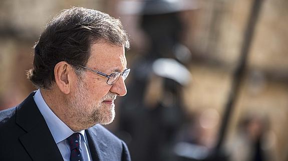 Mariano Rajoy, durante su visita al museo cervantino de El Toboso, en Toledo.